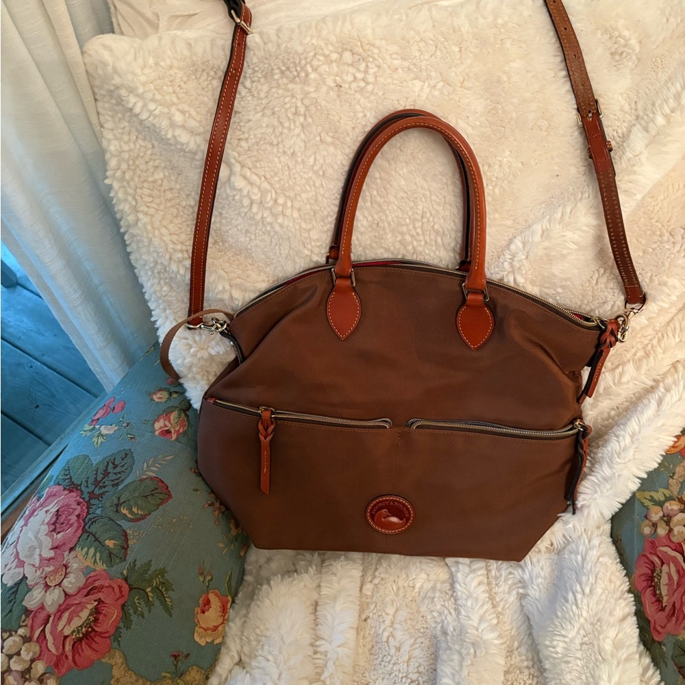 Dooney & Bourke nylon with leather trim satchel/crossbody
